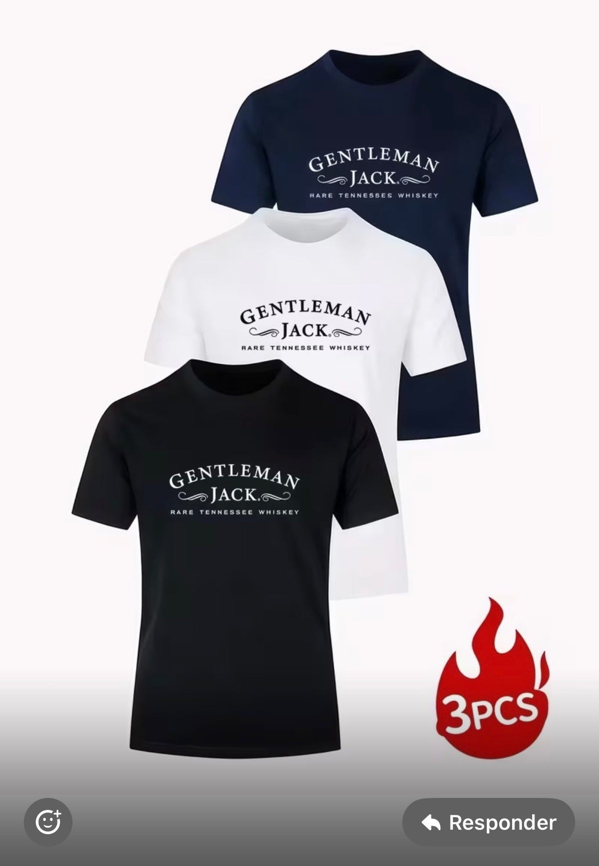 CAMISETA HOMBRE PACK DE 3 PARIS GENTLEMAN