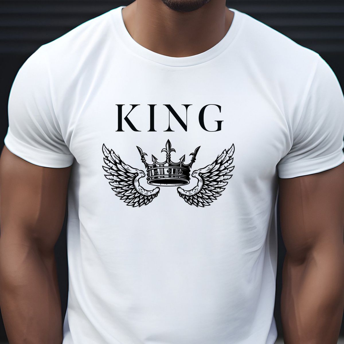 CAMISETA HOMBRE BLANCA KING ALAS