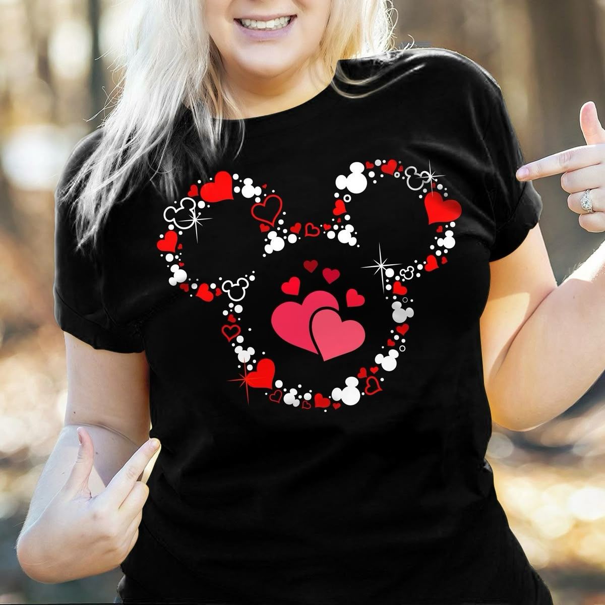 CAMISETA DAMA MINNI CORAZONES