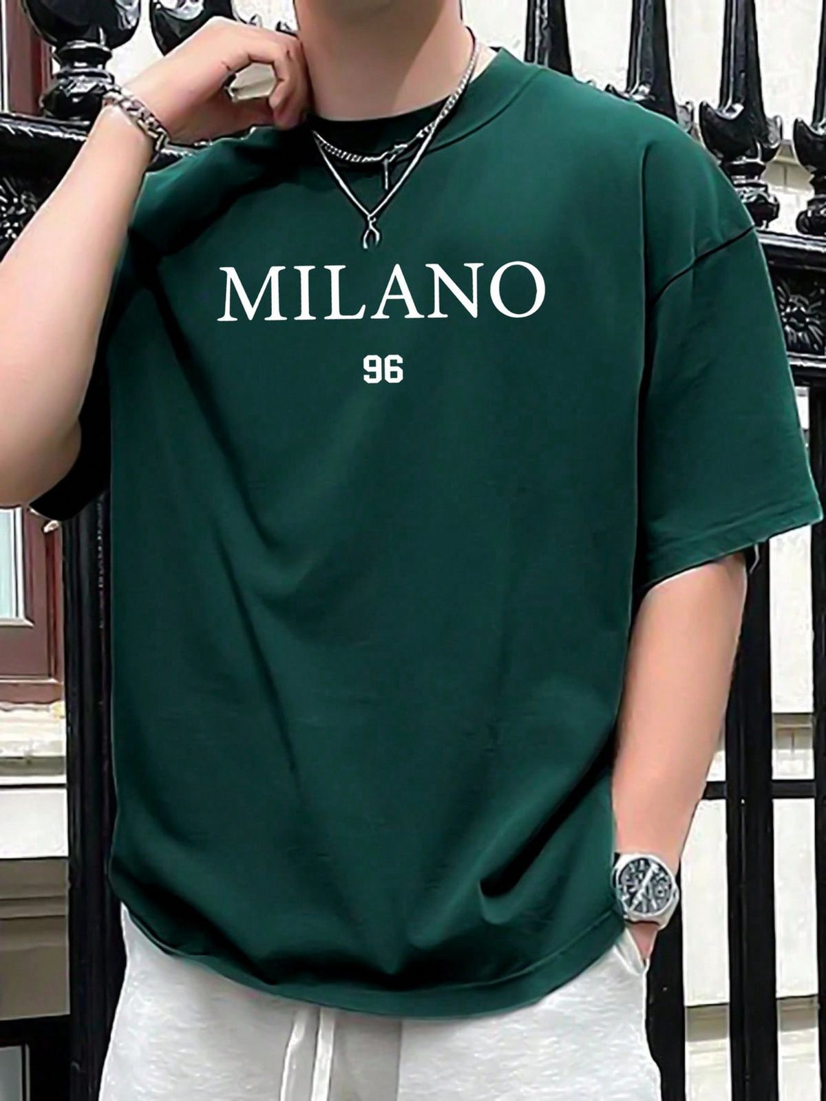 CAMISETA HOMBRE VERDE MILANO 98