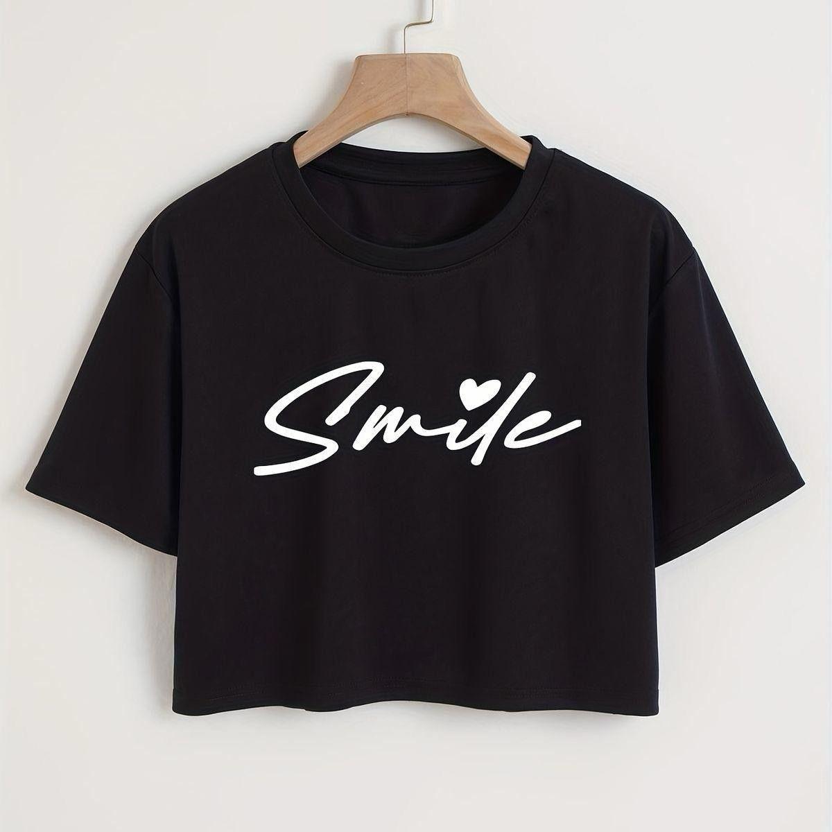 CAMISETA CROP SMILE