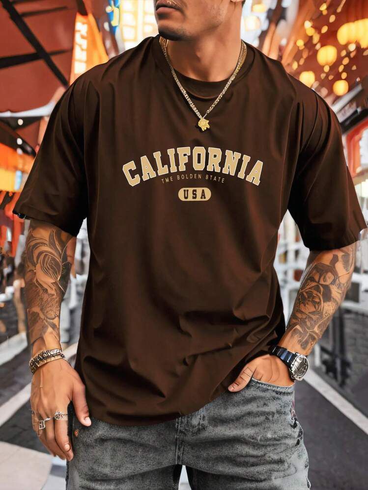 CAMISETA HOMBRE CAFE CALIFORNIA