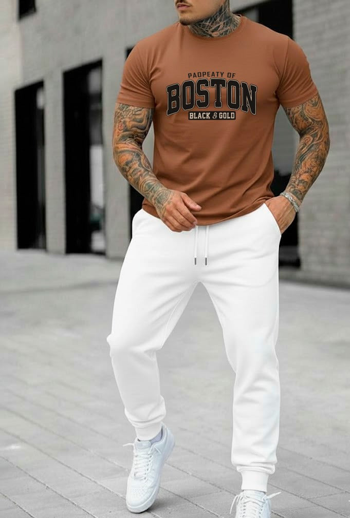CONJUNTO HOMBRE JOGGER BOSTON CAFE-BLANCO