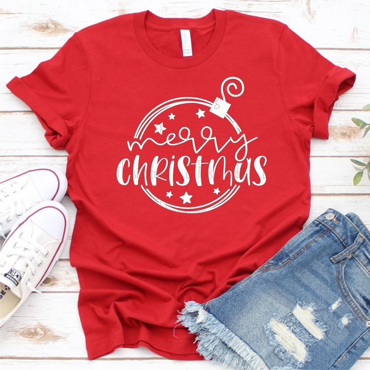 CAMISETA DAMA ROJA MERRY CHRISTMAS