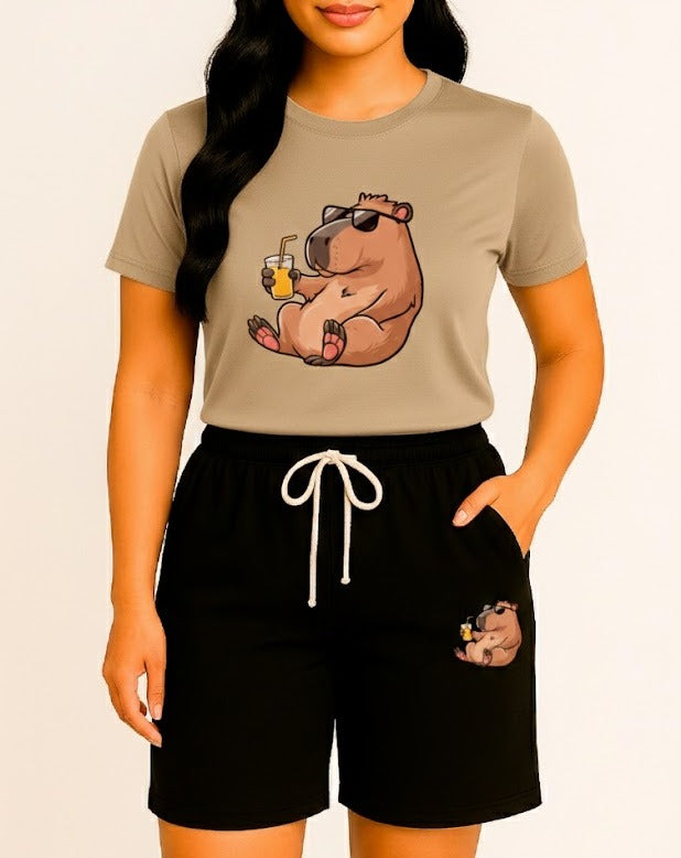 CONJUNTO DAMA CAMEL CAPIBARA