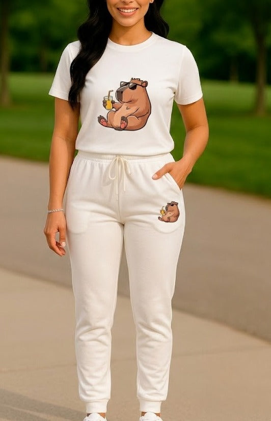 CONJUNTO DAMA JOGGER BLANCO CAPIBARA