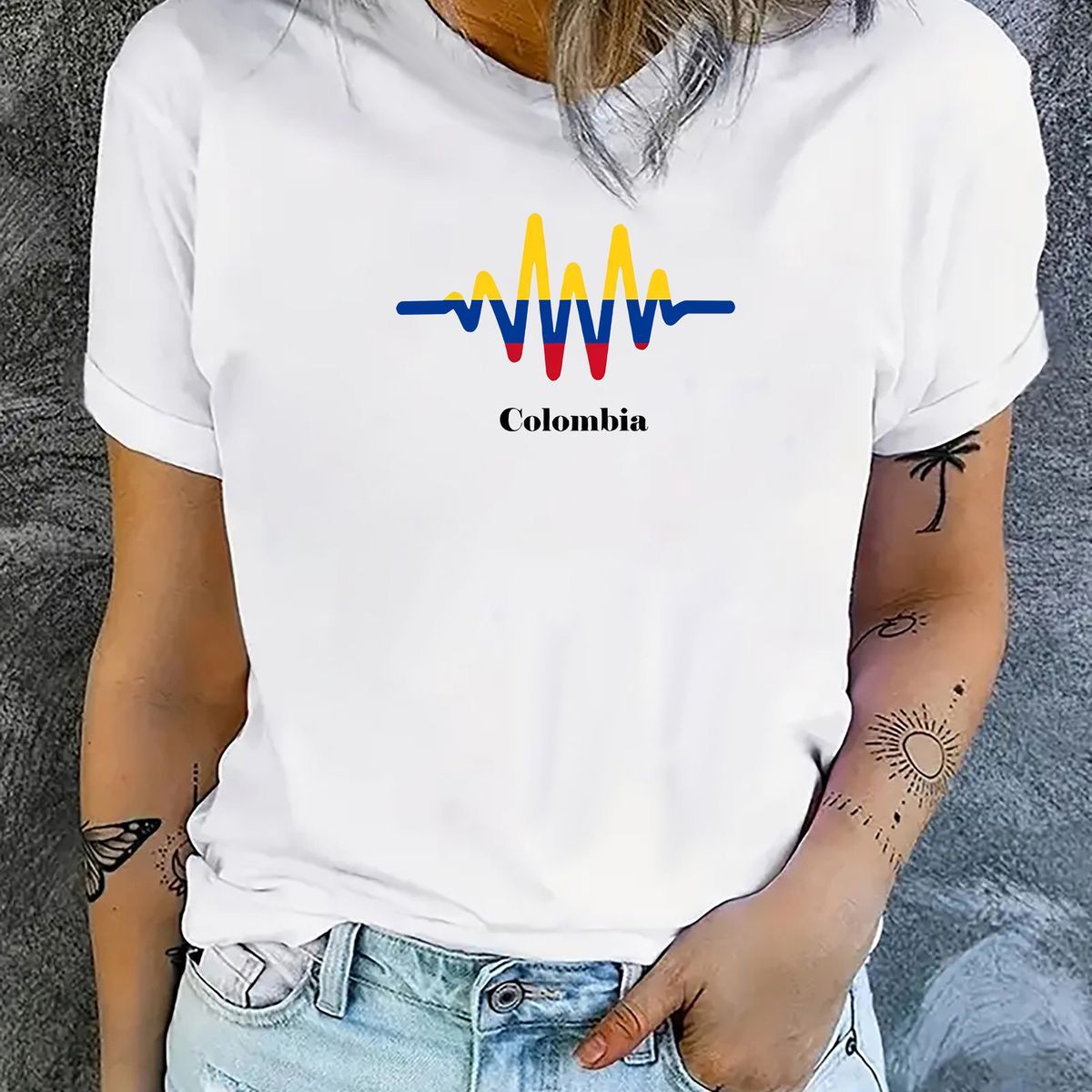 CAMISETA BLANCA DAMA CARDIO COLOMBIA