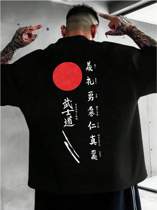 CAMISETA NEGRA HOMBRE JAPONESE