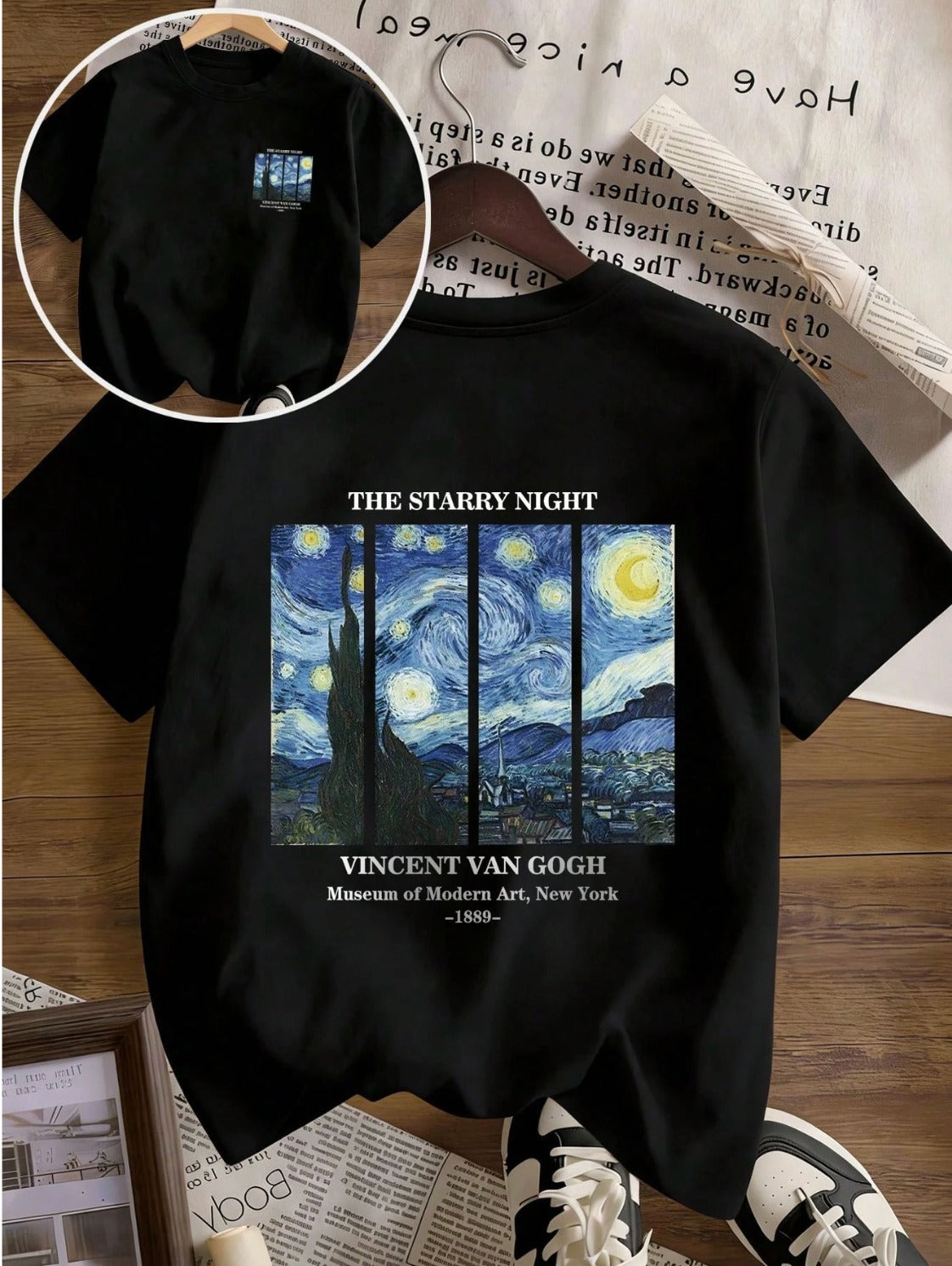 CAMISETA DAMA NEGRA VINCENT VAN GOGH