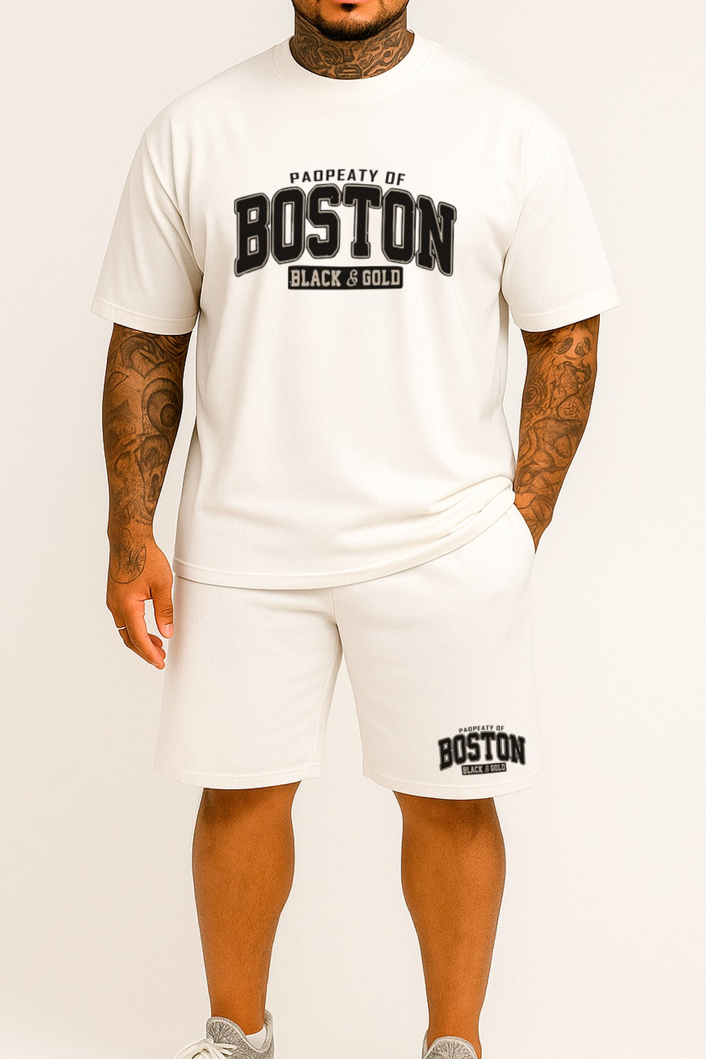 CONJUNTO HOMBRE BLANCO BOSTON GOLD