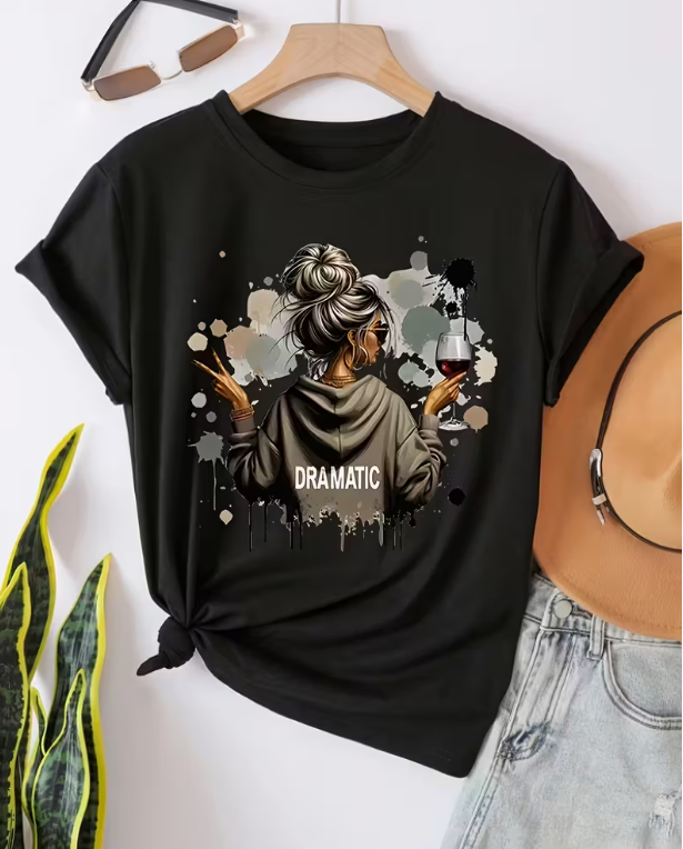 CAMISETA DAMA NEGRA DRAMATIC
