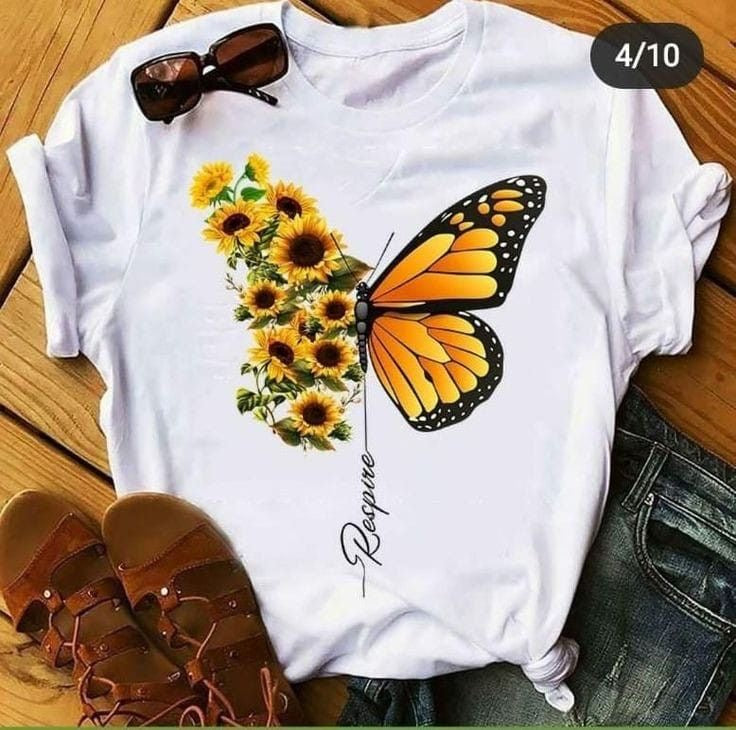CAMISETAS MARIPOSA AMARILLA