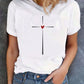 CAMISETA CRUZ CORAZON ROJO