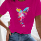 CAMISETA FUCSIA MARIPOSA ROSA