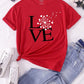 CAMISETA DAMA LOVE ROJA