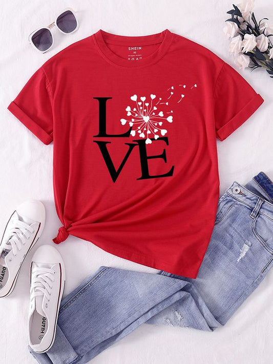 CAMISETA DAMA LOVE ROJA