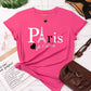 CAMISETA DAMA PARIS FUSCIA