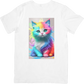 CAMISETA DAMA GATO COLORIDO
