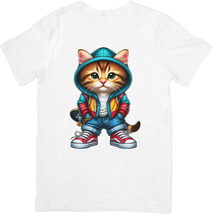 CAMISETA DAMA GATO AMARILLO COOL