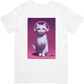 CAMISETA DAMA GATA ROSA