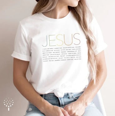 CAMISETA DAMA JESUS LETRAS