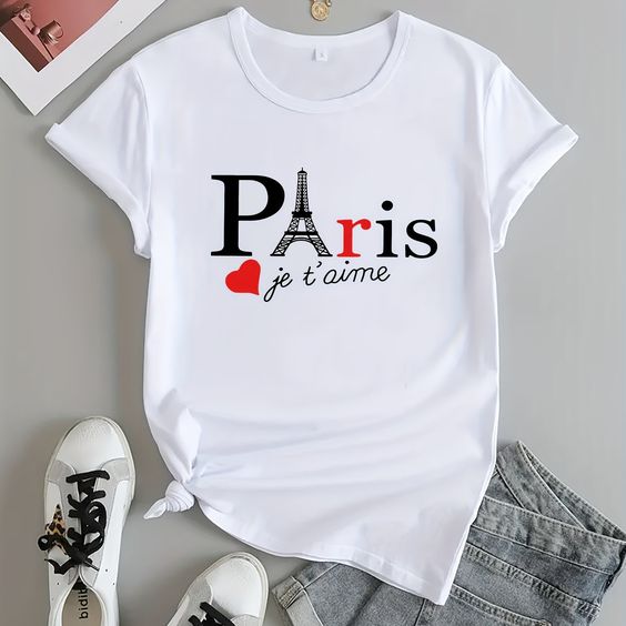 CAMISETA DAMA PARIS BLANCO