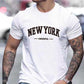CAMISETA HOMBRE BLANCA NEW YORK CHEERFUL
