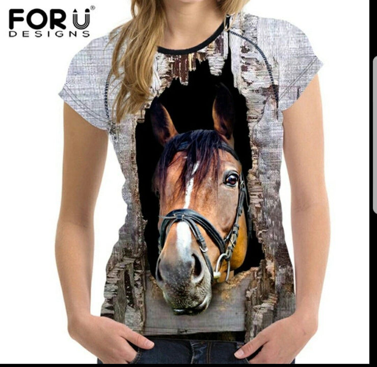 CAMISETA DAMA CABALLO ROTO 310