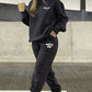 CONJUNTO DAMA BUZO CON CAPUCHA Y JOGGER NEGRO