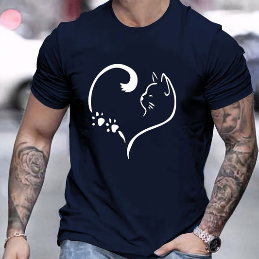 CAMISETA HOMBRE GATO CORAZON