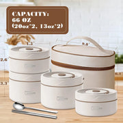 Lunch Box 4niveles Fiambrera Desmontable Con Cubiertos