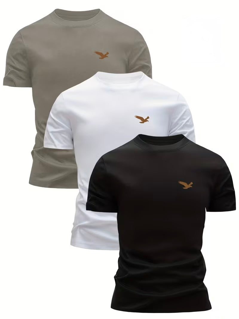 CAMISETA HOMBRE PACK DE 3 PAJAROS