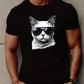 CAMISETA GATO GAFAS