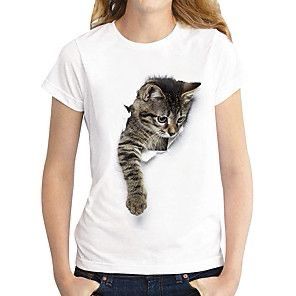 CAMISETA DAMA GATO PATICA 312