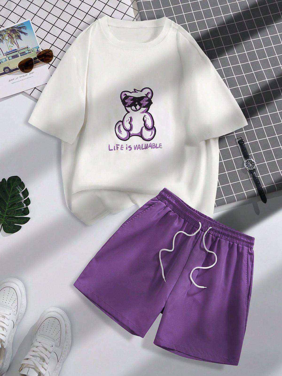 CONJUNTO DAMA OSO MORADO