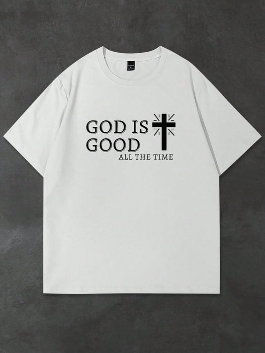 CAMISETA HOMBRE BLANCA GOD IS GOD AL THE TIME