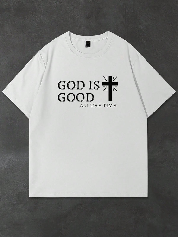 CAMISETA HOMBRE BLANCA GOD IS GOD AL THE TIME