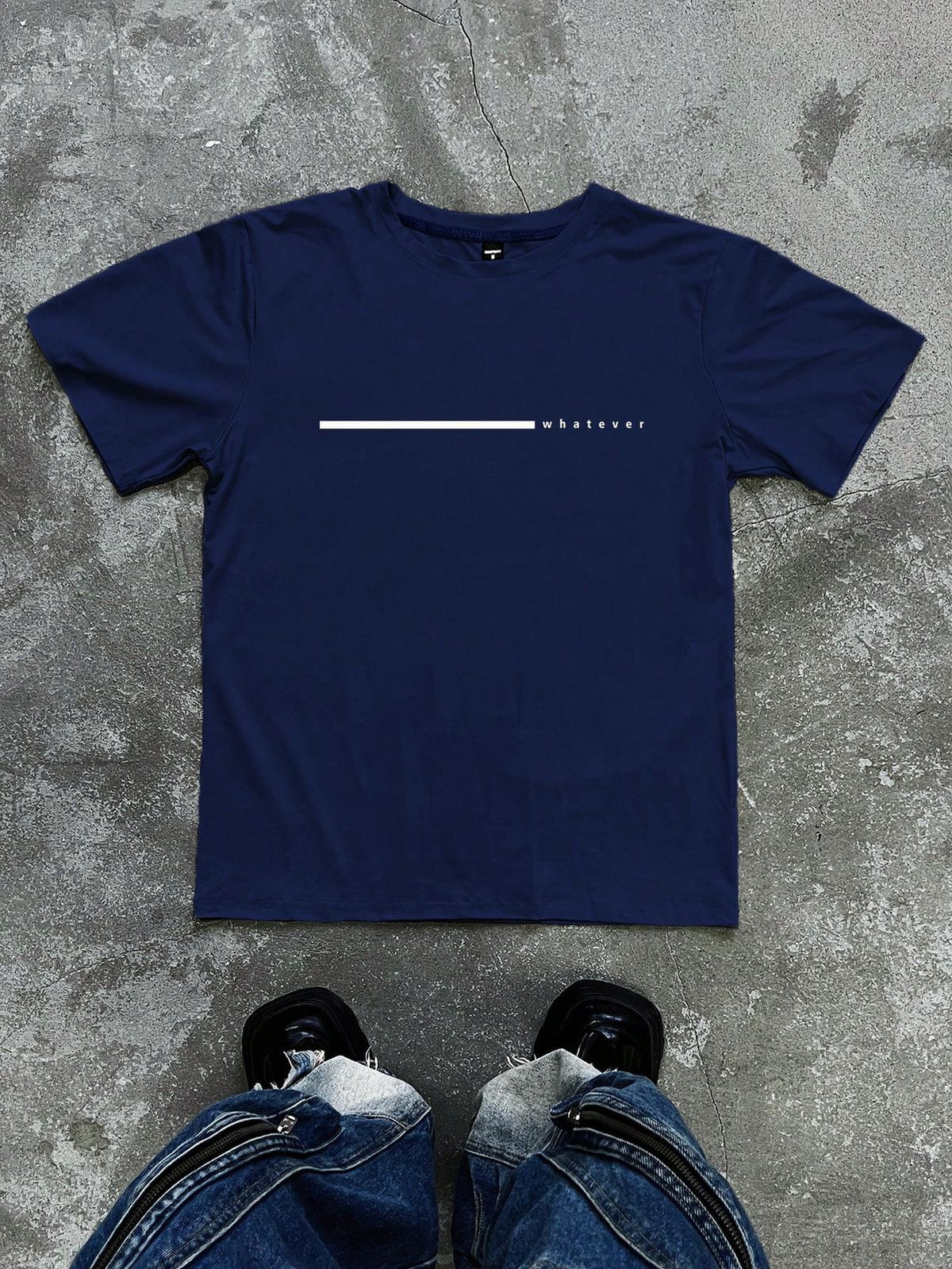 CAMISETA HOMBRE AZUL WHATEVER