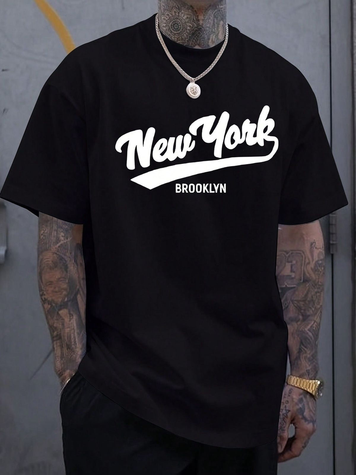 CAMISETA HOMBRE NEGRA NEW YORK