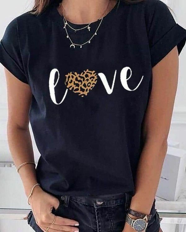 CAMISETA DAMA NEGRA LOVE ANIMAL