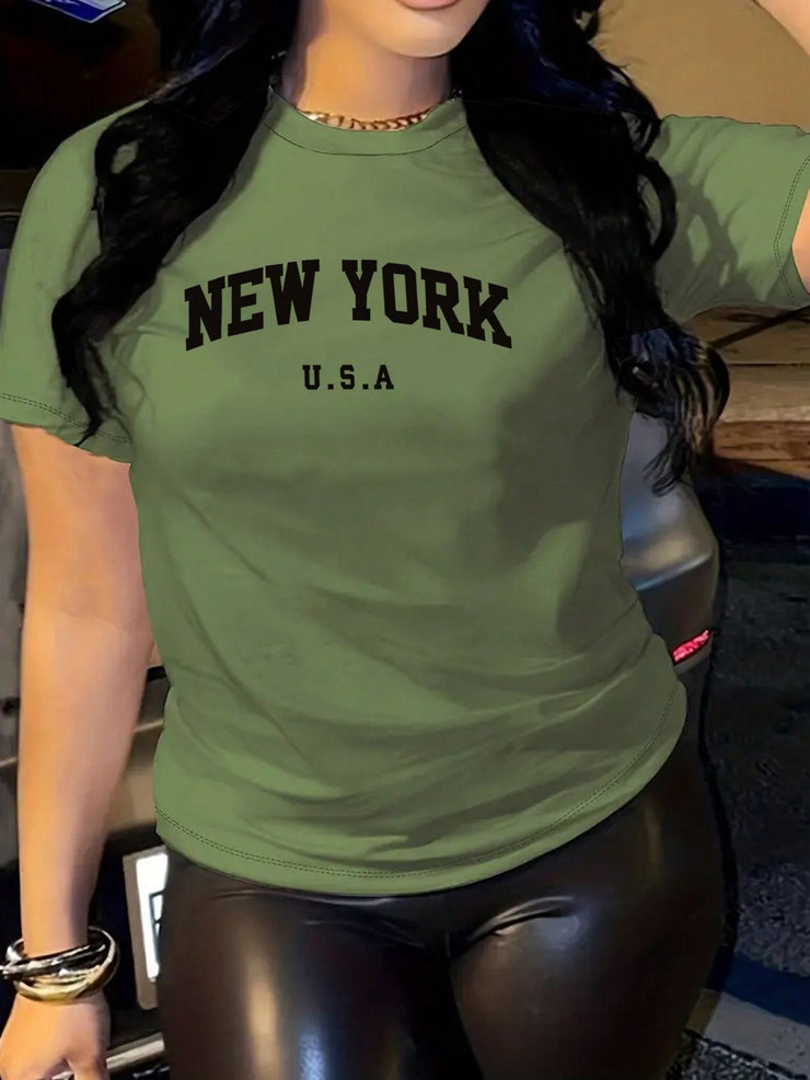 CAMISETA DAMA VERDE NEW YORK