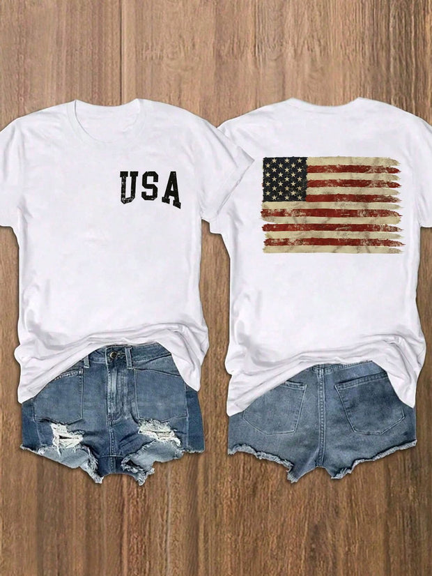 CAMISETA DAMA BLANCA USA
