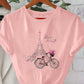 CAMISETA DAMA ROSADA BONJOUR PARIS