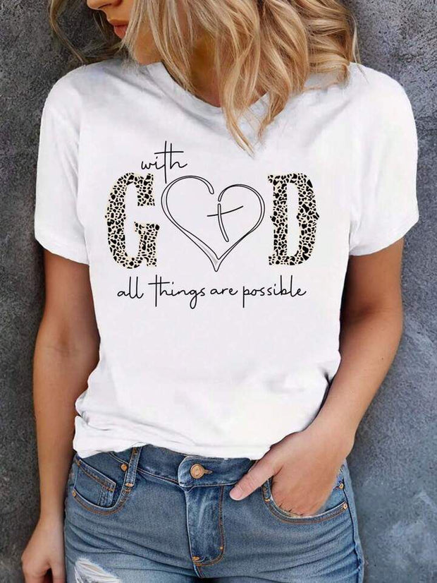 CAMISETA BLANCA DAMA WITH GOD