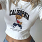 CAMISETA CROP OSO CALIFORNIA