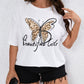 CAMISETA DAMA BLANCA MARIPOSA BEAUTIFUL GIRLS