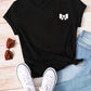 CAMISETA DAMA NEGRA LAZO CORAZON
