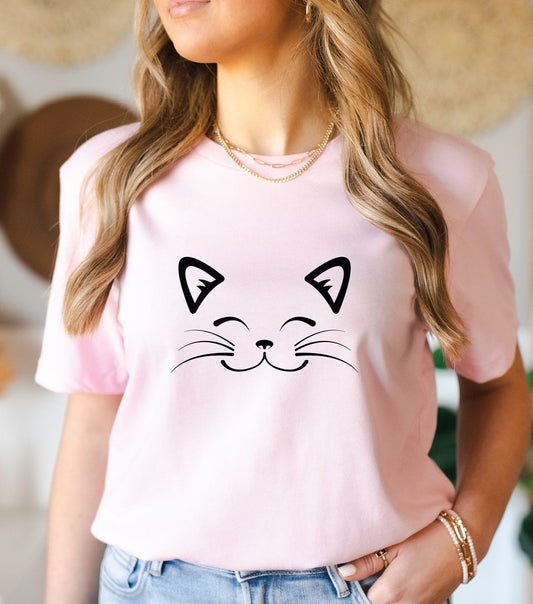 CAMISETA DAMA ROSADA GATICO