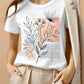 CAMISETA DAMA BLANCA FLORAL