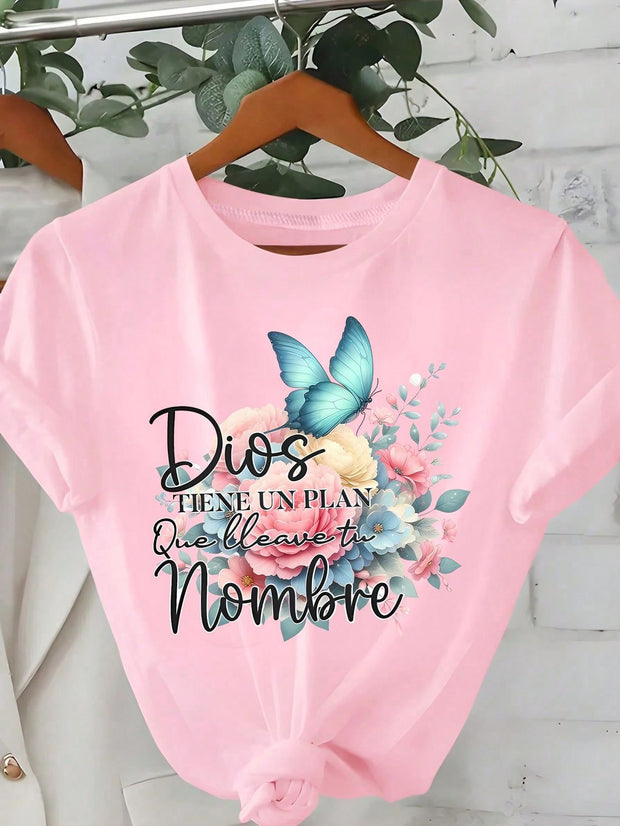 CAMISETA DAMA ROSADA DIOS